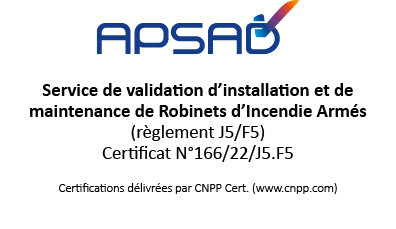 APSAD J5/F5 certification