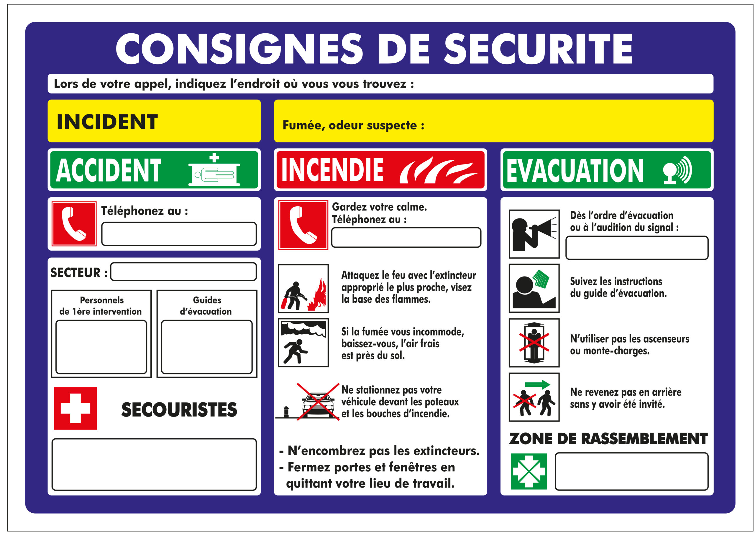 consignes de sécurité eurofeu