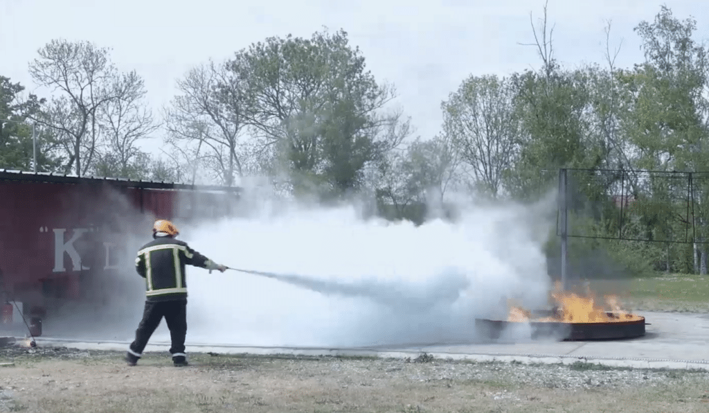 utilisation extincteur poudre